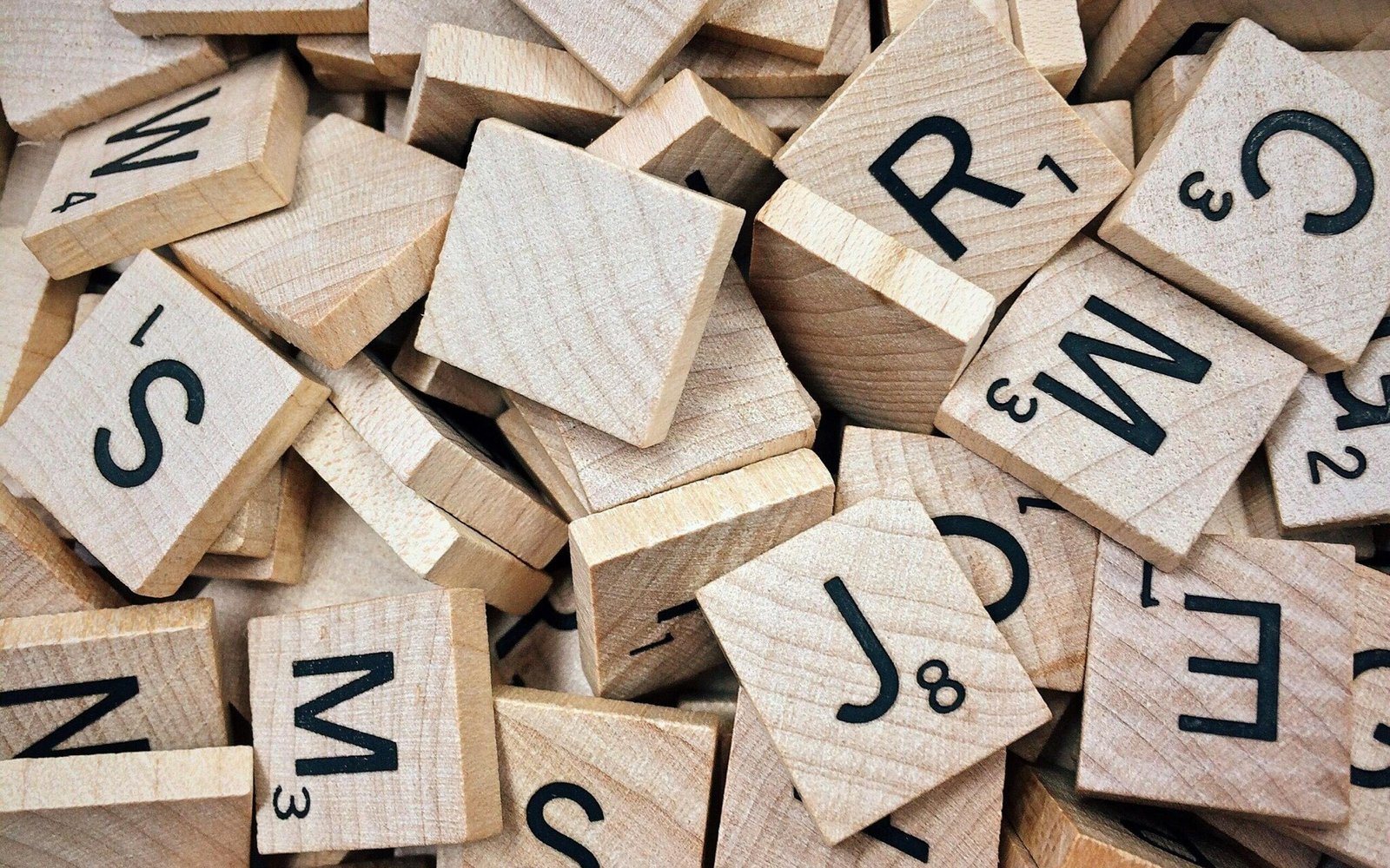Brown Scrabble Boards With Letters